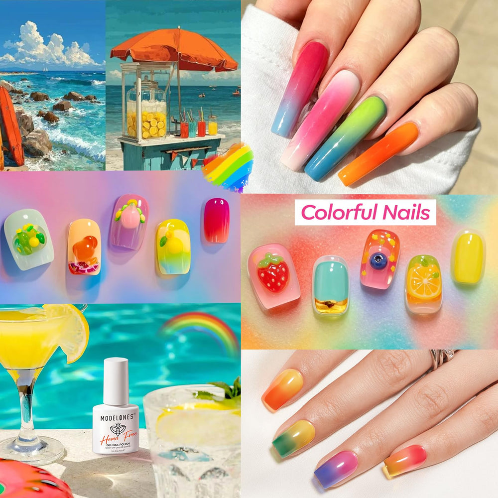 modelones brush stroke on nail demonstrating easy-glide application
