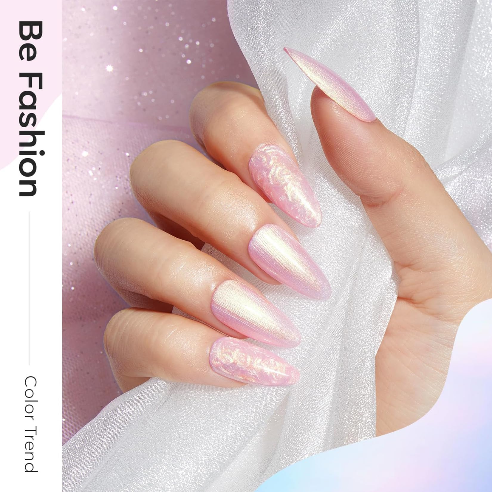 modelones brush stroke on nail demonstrating smooth application and even coverage