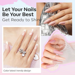 modelones brush stroke on nail illustrating smooth application and control