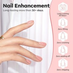 modelones application of builder gel on nail to build apex and natural strength