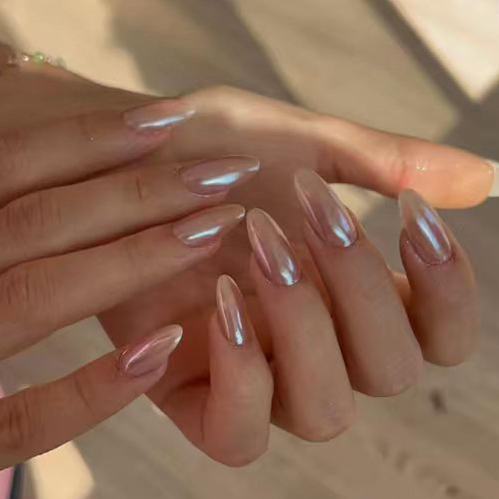 modelones chrome pink texture close-up highlighting smooth chrome surface and durable shine benefit