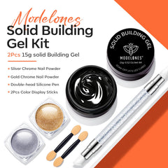 modelones gold and silver chrome powder closeup for mirror finish