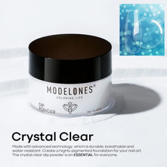 modelones powder being applied by dipping demonstrates easy no-lamp process