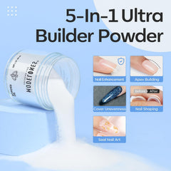 modelones open jar revealing fine clear powder texture for even application