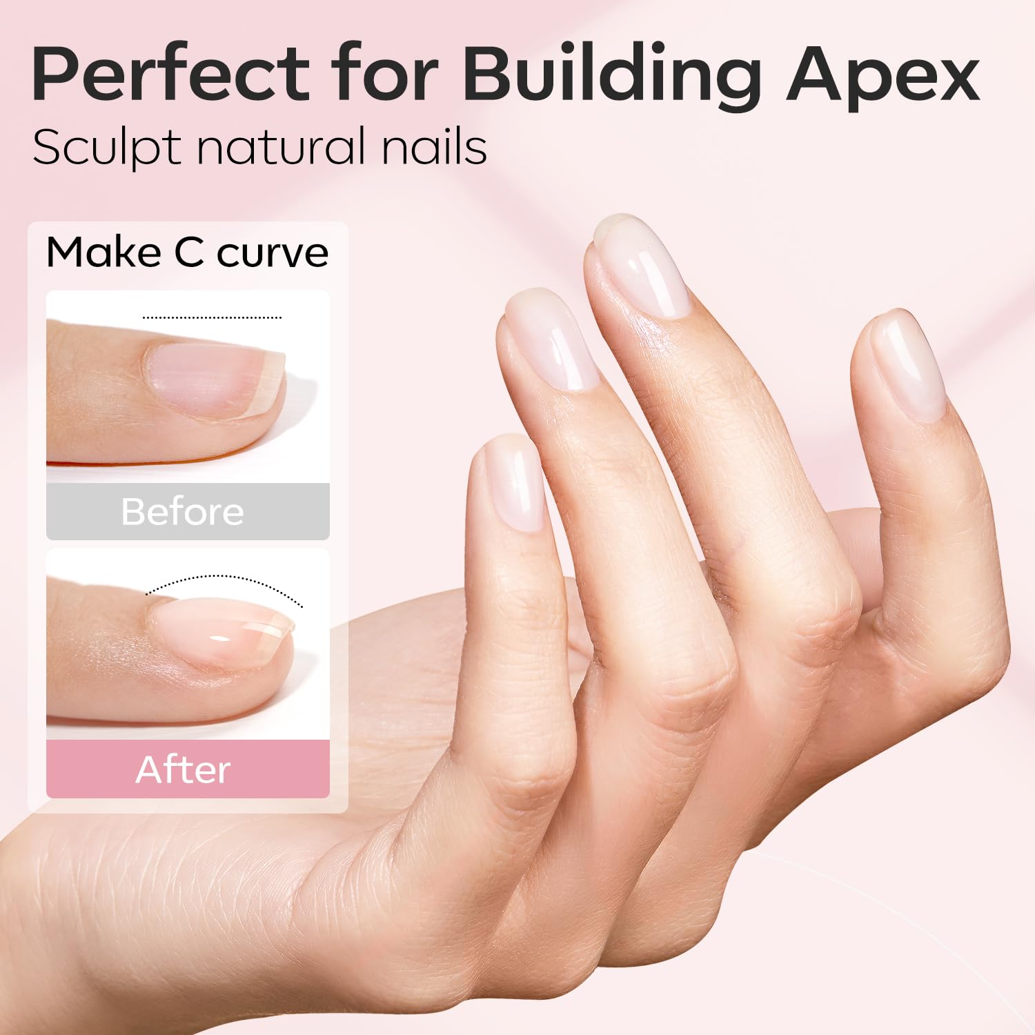 modelones clear gel texture close-up showing self-leveling consistency advantage