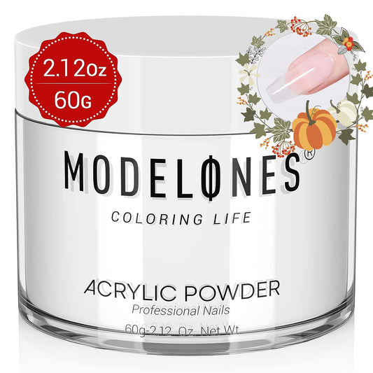 modelones clear acrylic powder jar front showing branding and capacity