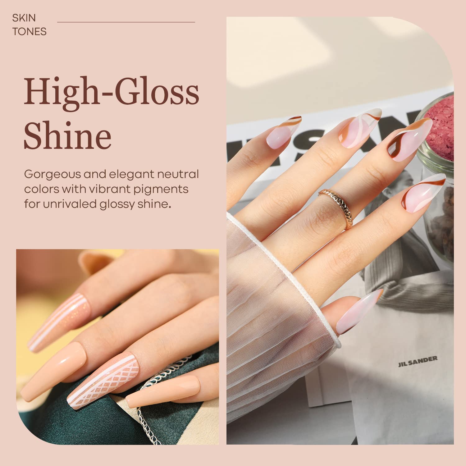 modelones close-up brush stroke shows smooth application and even coverage