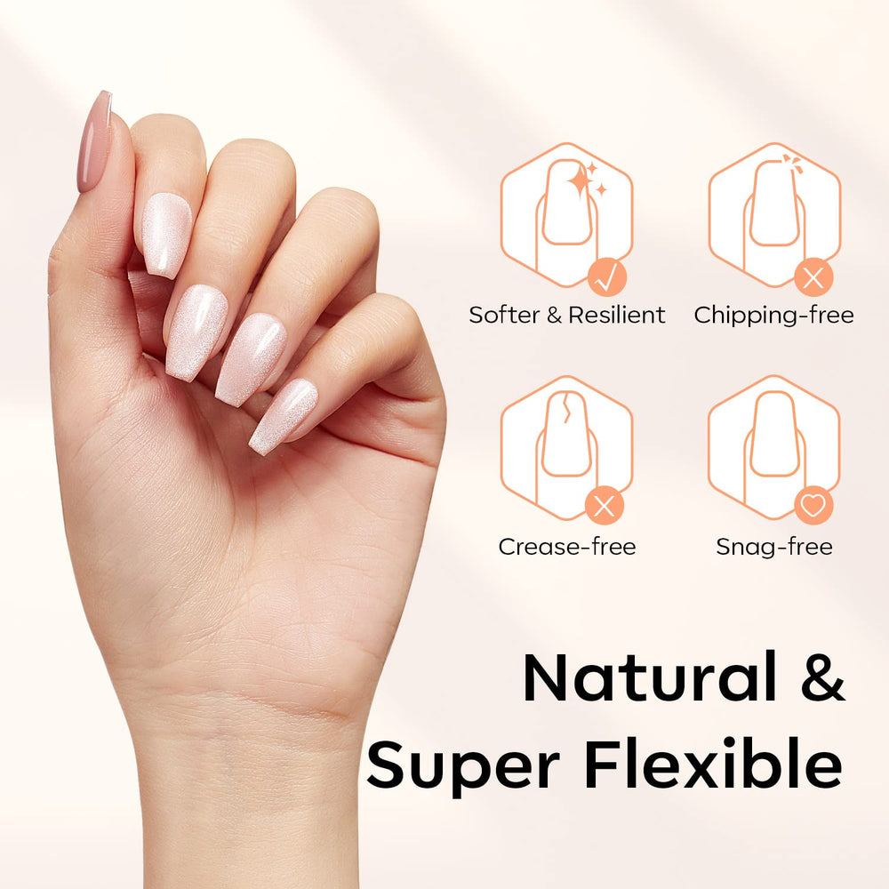 modelones close-up of half-matte texture improving adhesion for longer-lasting wear