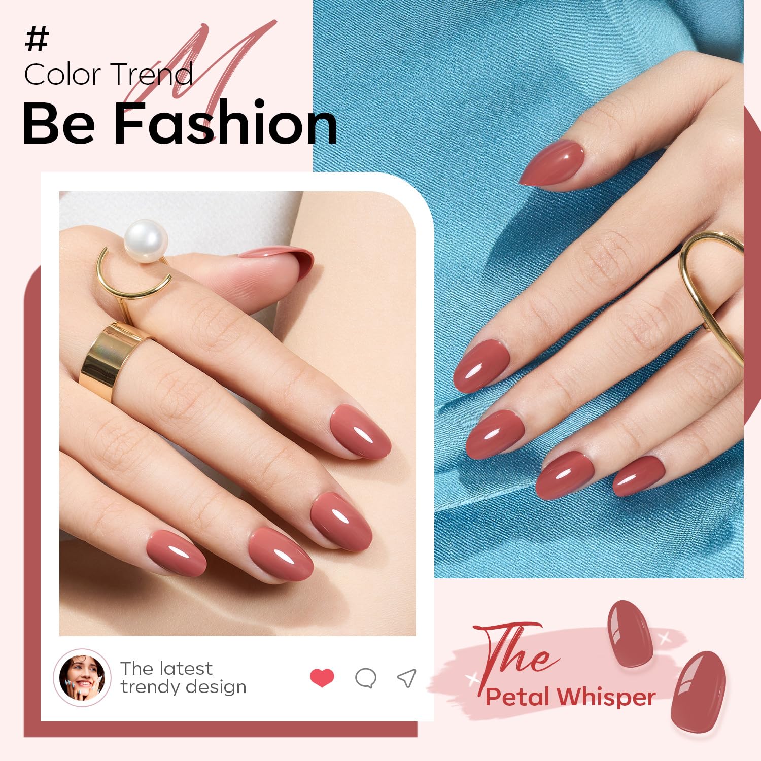 modelones close-up of pink nail surface highlighting smooth finish and durable ABS material