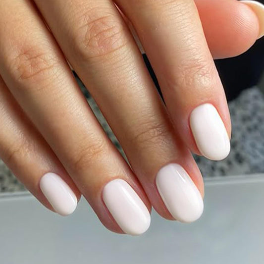 modelones close-up of oval nail curve highlights smooth finish