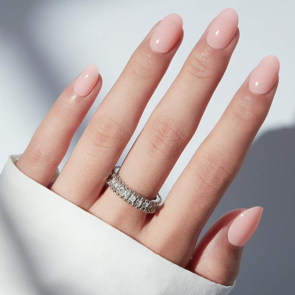 modelones close-up of semi-transparent nail surface highlighting natural finish