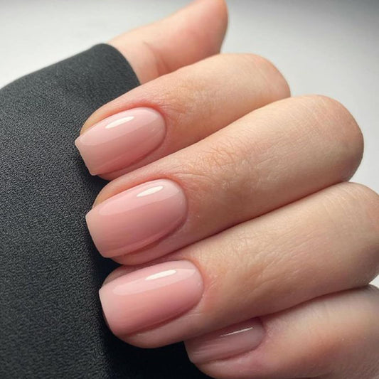 modelones close-up of short square nail shape highlighting precise fit