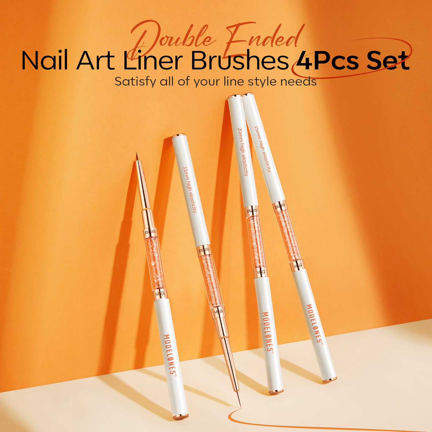 modelones close-up of ultra-thin 0.02cm bristles for finer, consistent lines