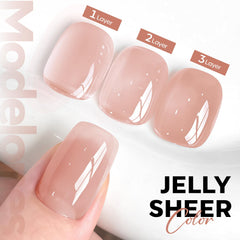 modelones closeup brush stroke swatch displaying smooth jelly finish and true color