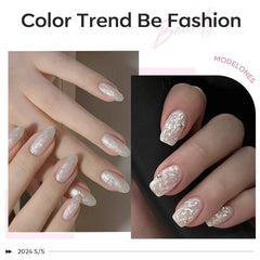modelones brush stroke on nail illustrating even application benefit