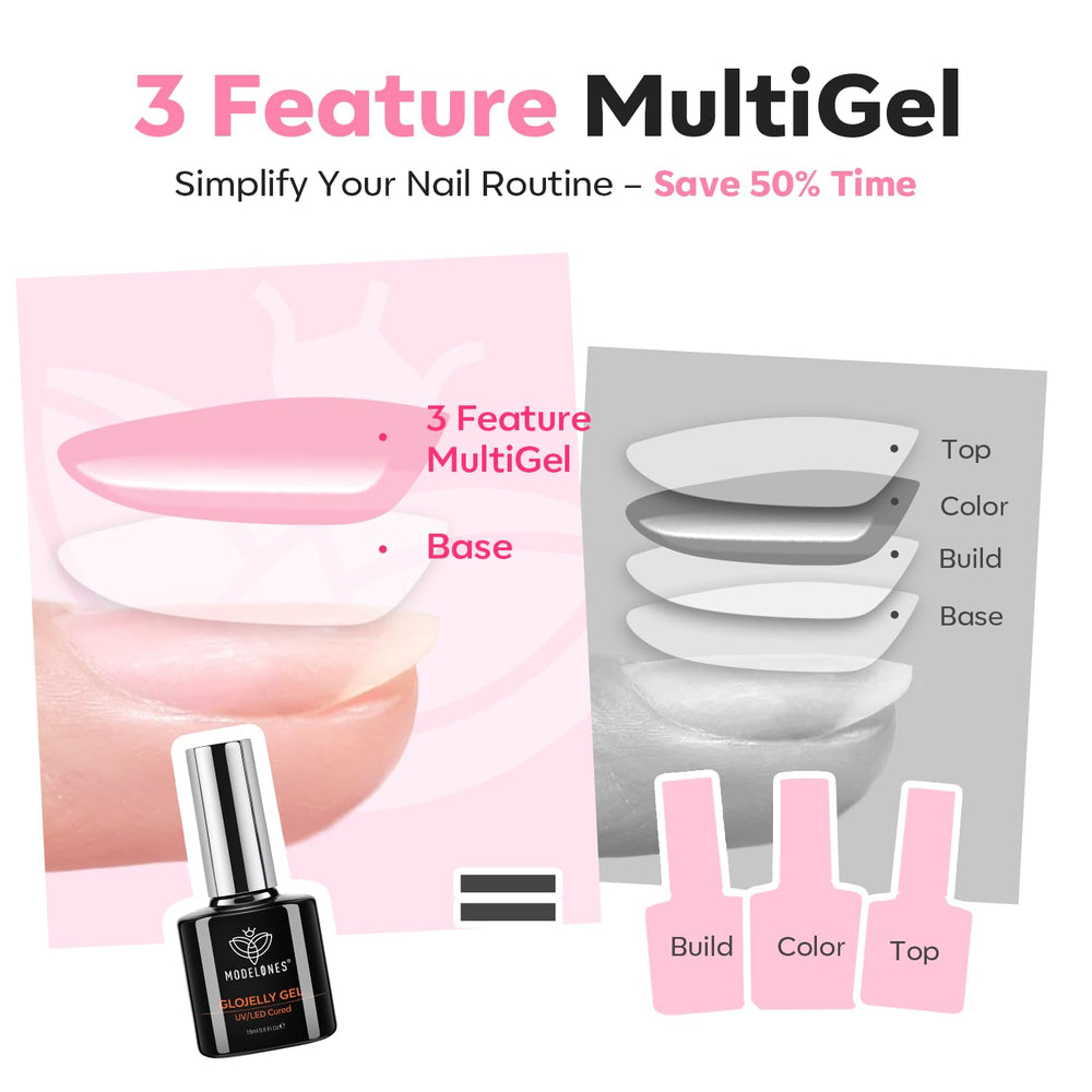 modelones brush tip with jelly-pink gel for precise application benefit