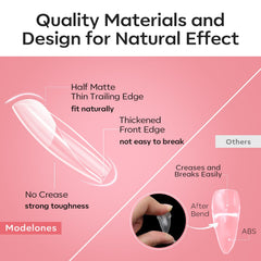 modelones close-up of half-matte inner surface improving adhesion