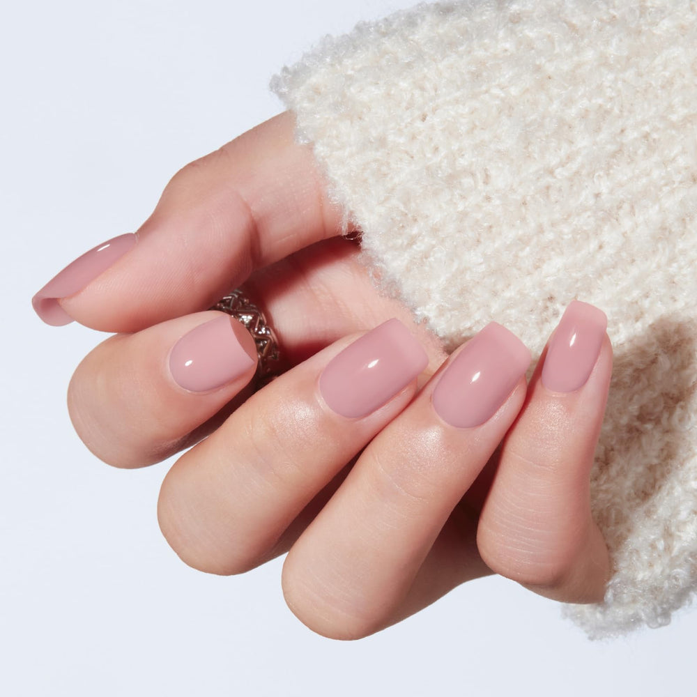 modelones close up of nail surface showing semi-transparent texture for natural-looking finish