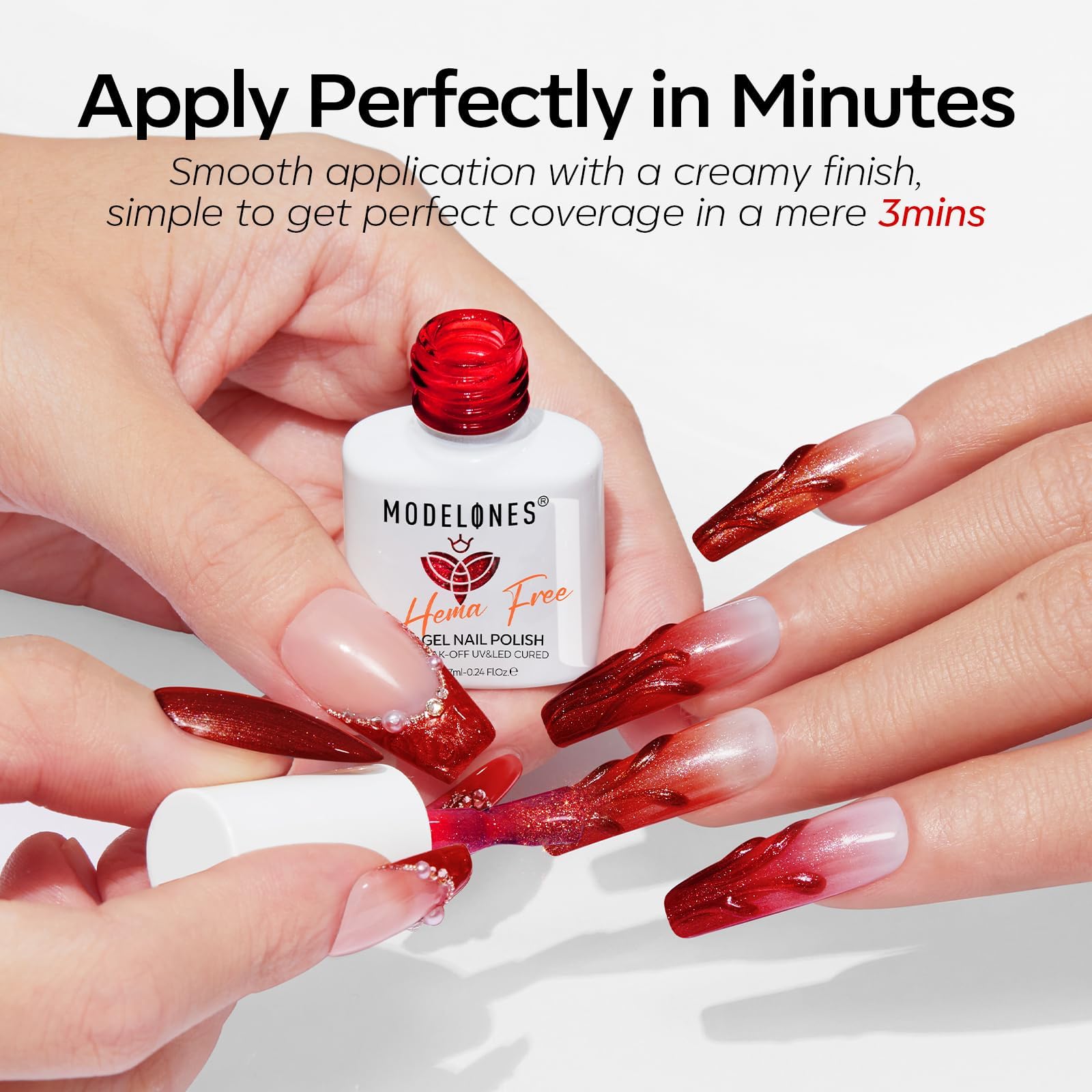 modelones color change swatch showing temperature-reactive red to darker shade