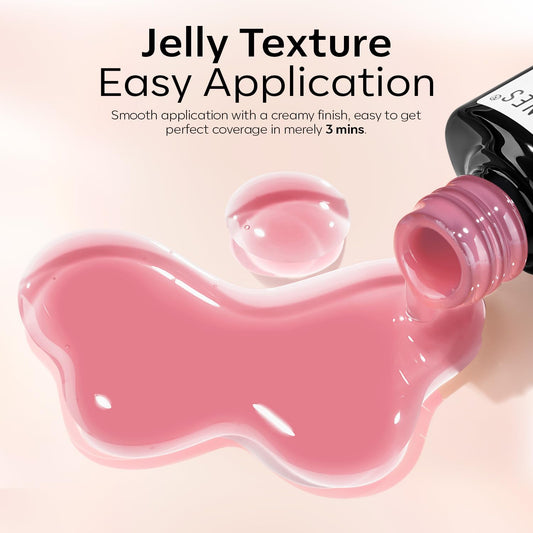 modelones color swatch array of translucent nude white and pink jelly shades for inspiration