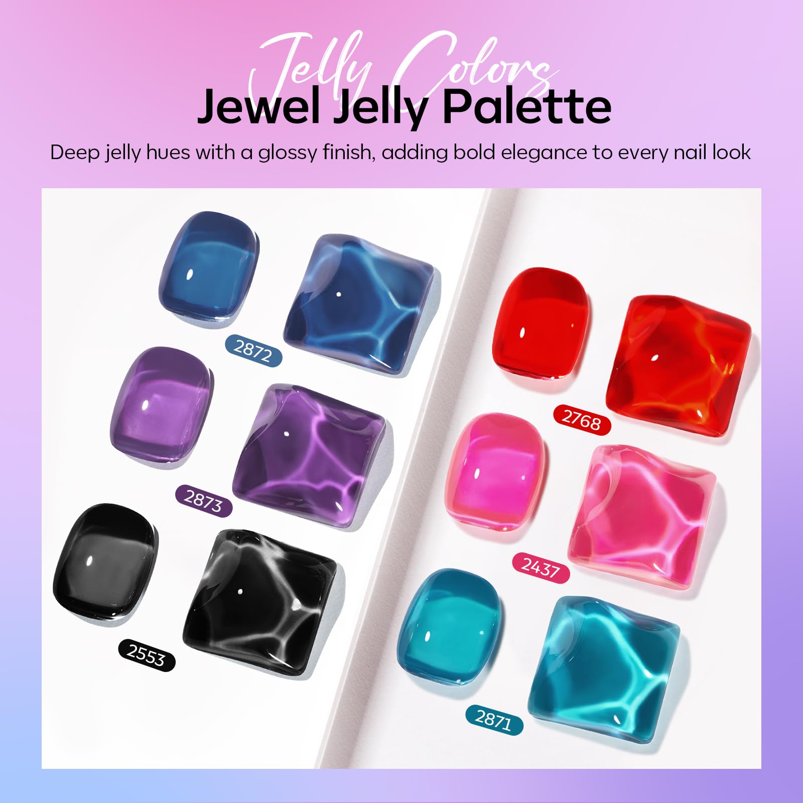 modelones color swatches arranged to show sheer pink red green blue purple black benefits