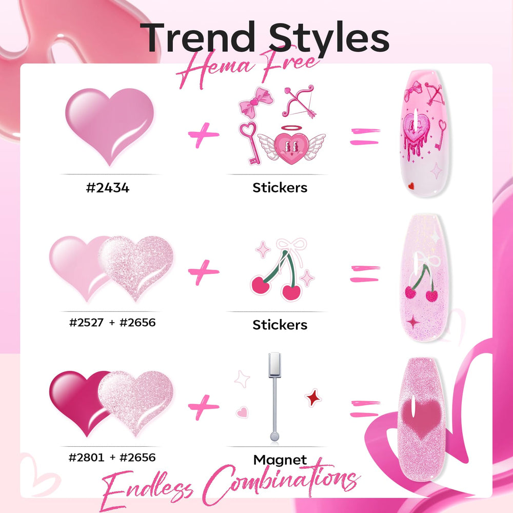 modelones color swatches fan displaying six pink shades for easy selection