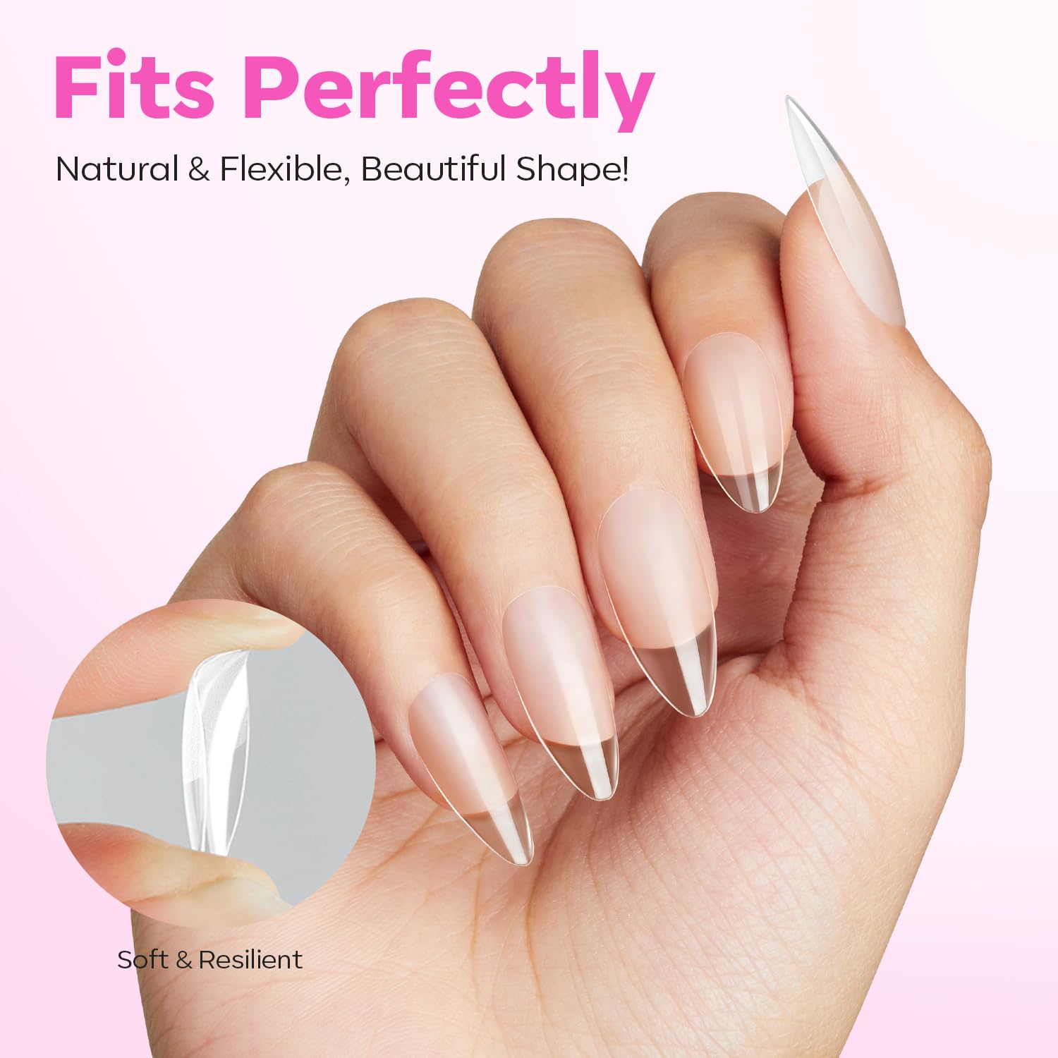 modelones finished encapsulated nail art showing clear tips as durable base