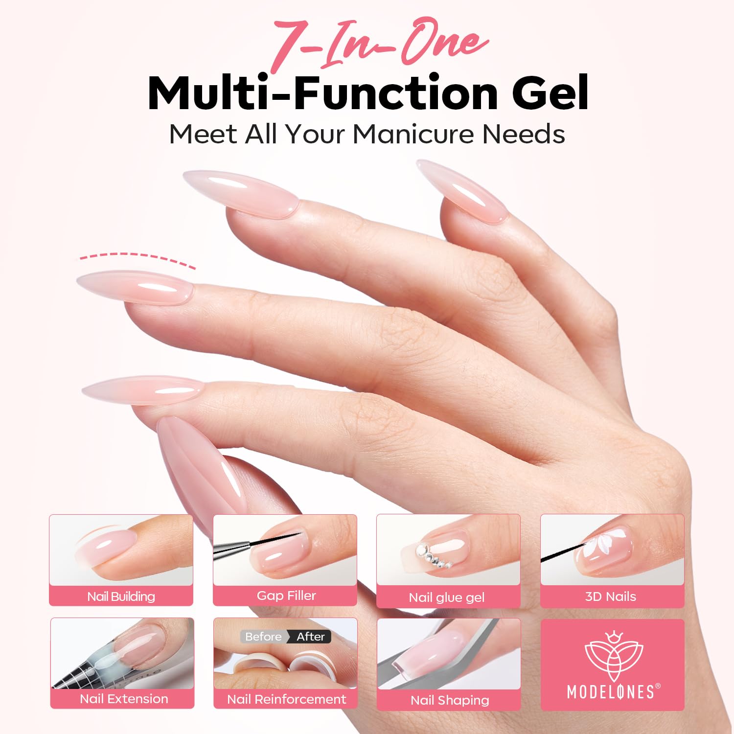 modelones cured extensions detail showing strong apex and durable finish benefit