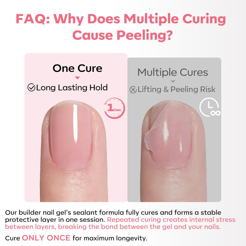 modelones cured nail C-curve highlighting structure and shine
