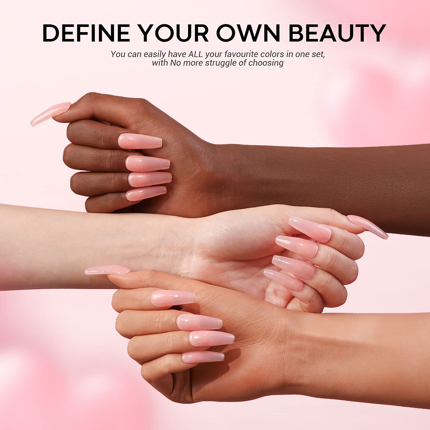 modelones cured nail swatch showing glossy finish and natural look