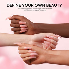 modelones cured nail swatch showing glossy finish and natural look