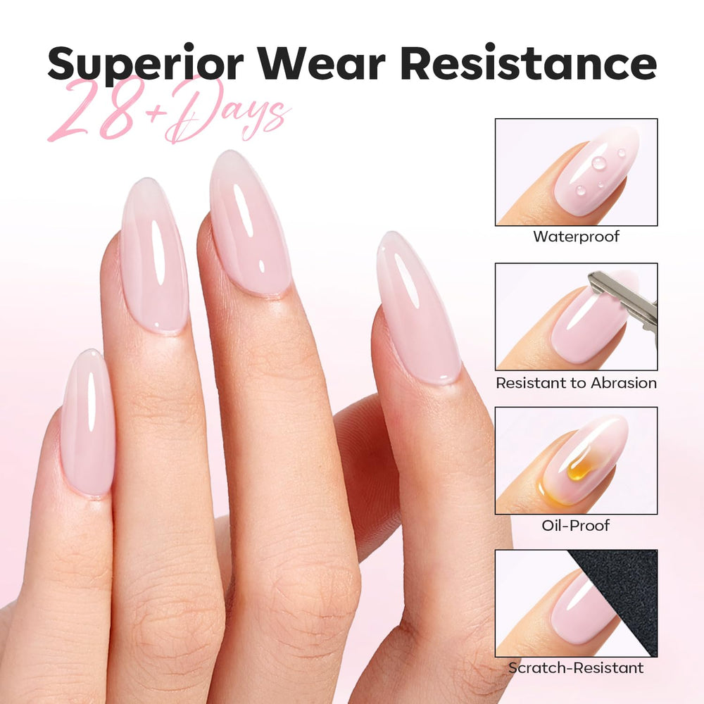 modelones cured nails highlighting apex strength and mirror shine