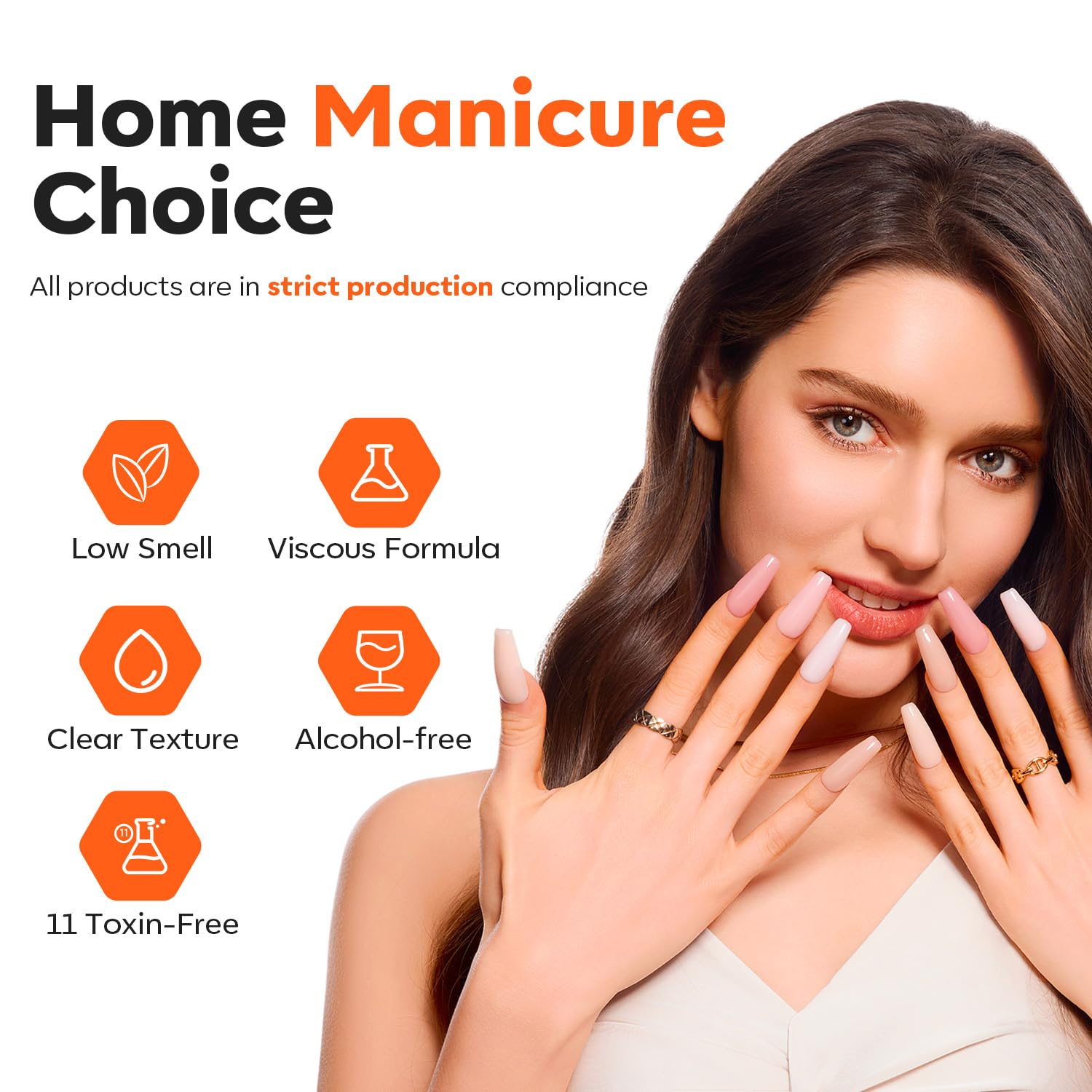 modelones curing nails under LED lamp, fast durable cure benefit