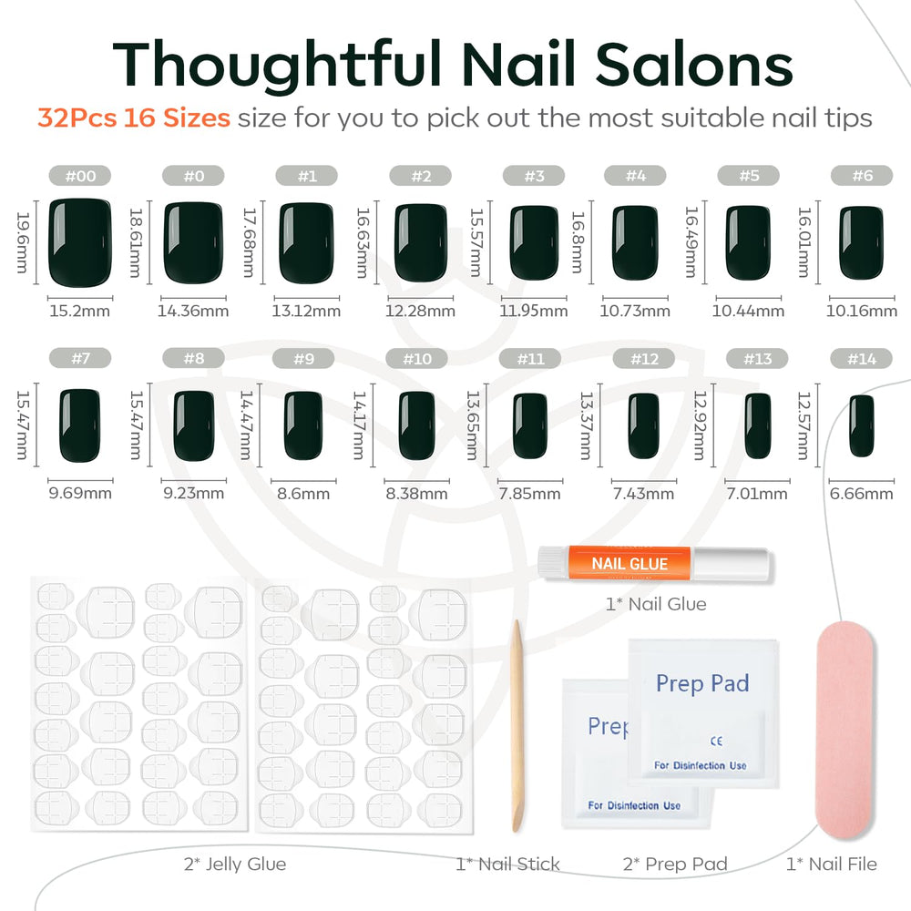 modelones kit tools laid out including file, cuticle stick, glue, adhesive tabs