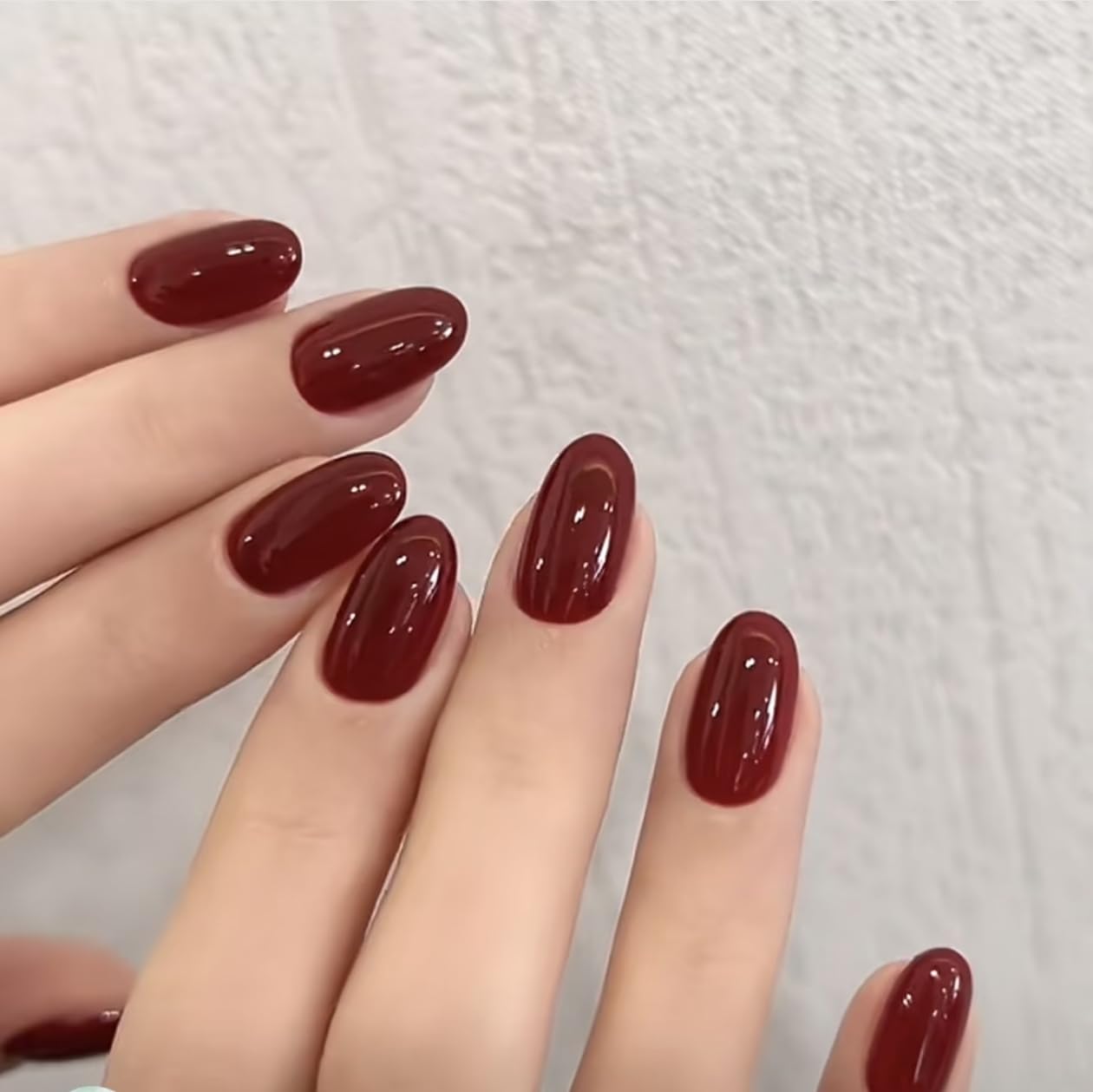modelones front packaging showing cherry oval nails and included tools for convenience