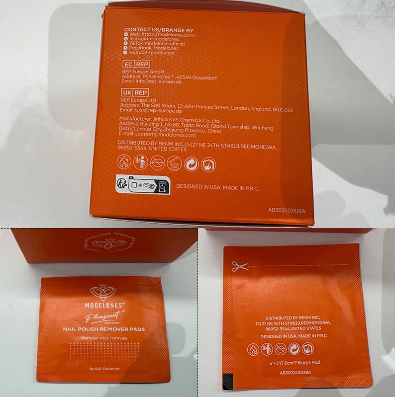 modelones single-use wipe discarded hygienically after polish removal