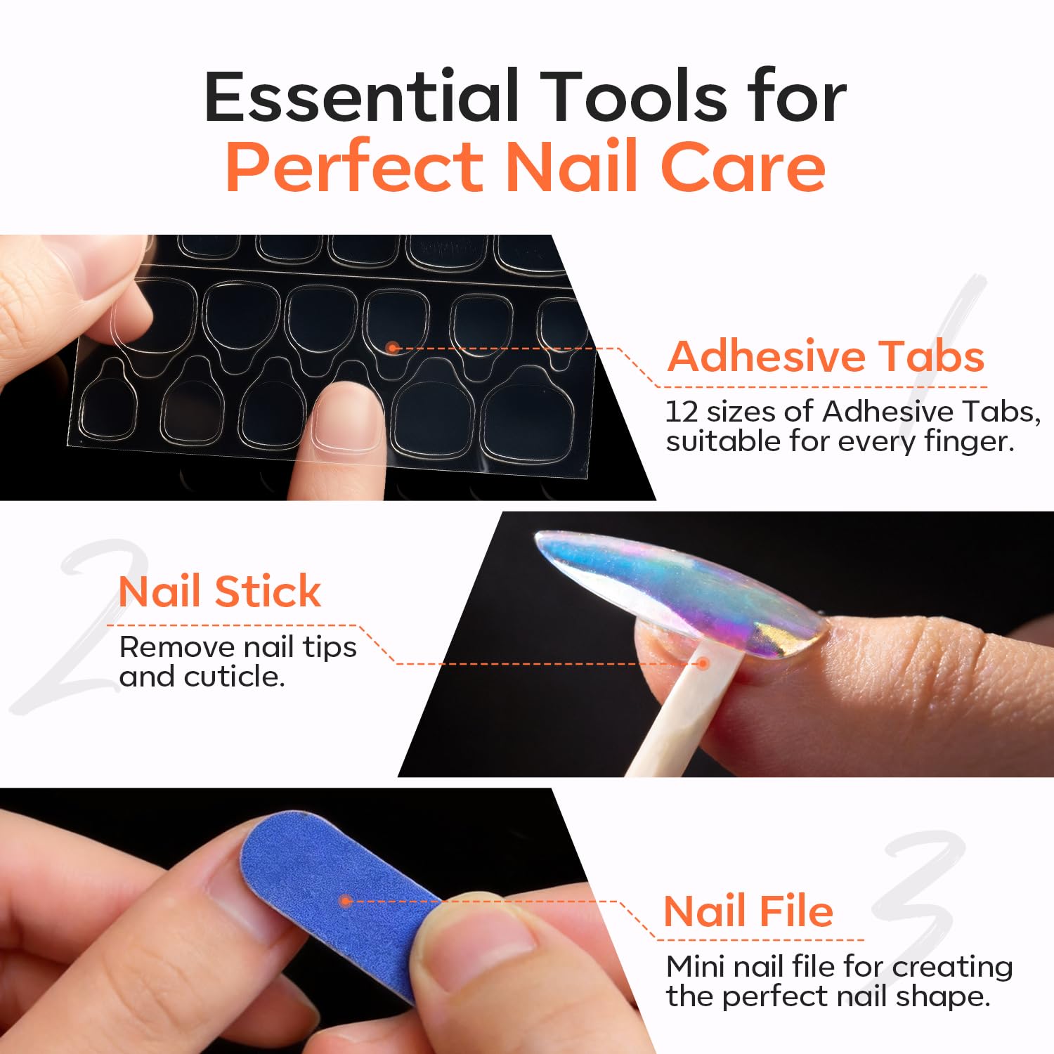 modelones double-sided tape and adhesive tabs offering strong, convenient application