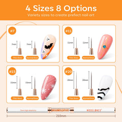 modelones dual-ended tips showing both fine and broader bristles for versatility