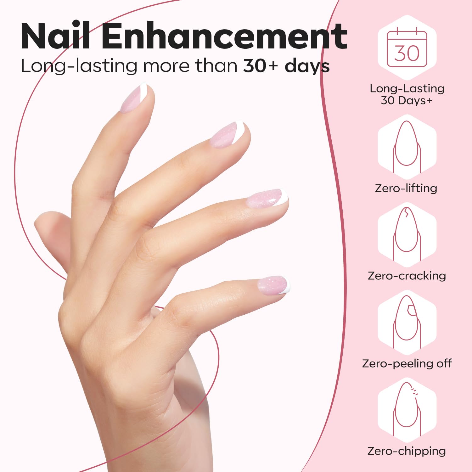 modelones extended tip sculpted arch demonstrating added length and support