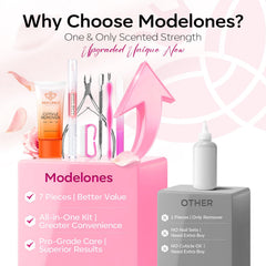 modelones file and brush on tabletop showing size and grooming benefit