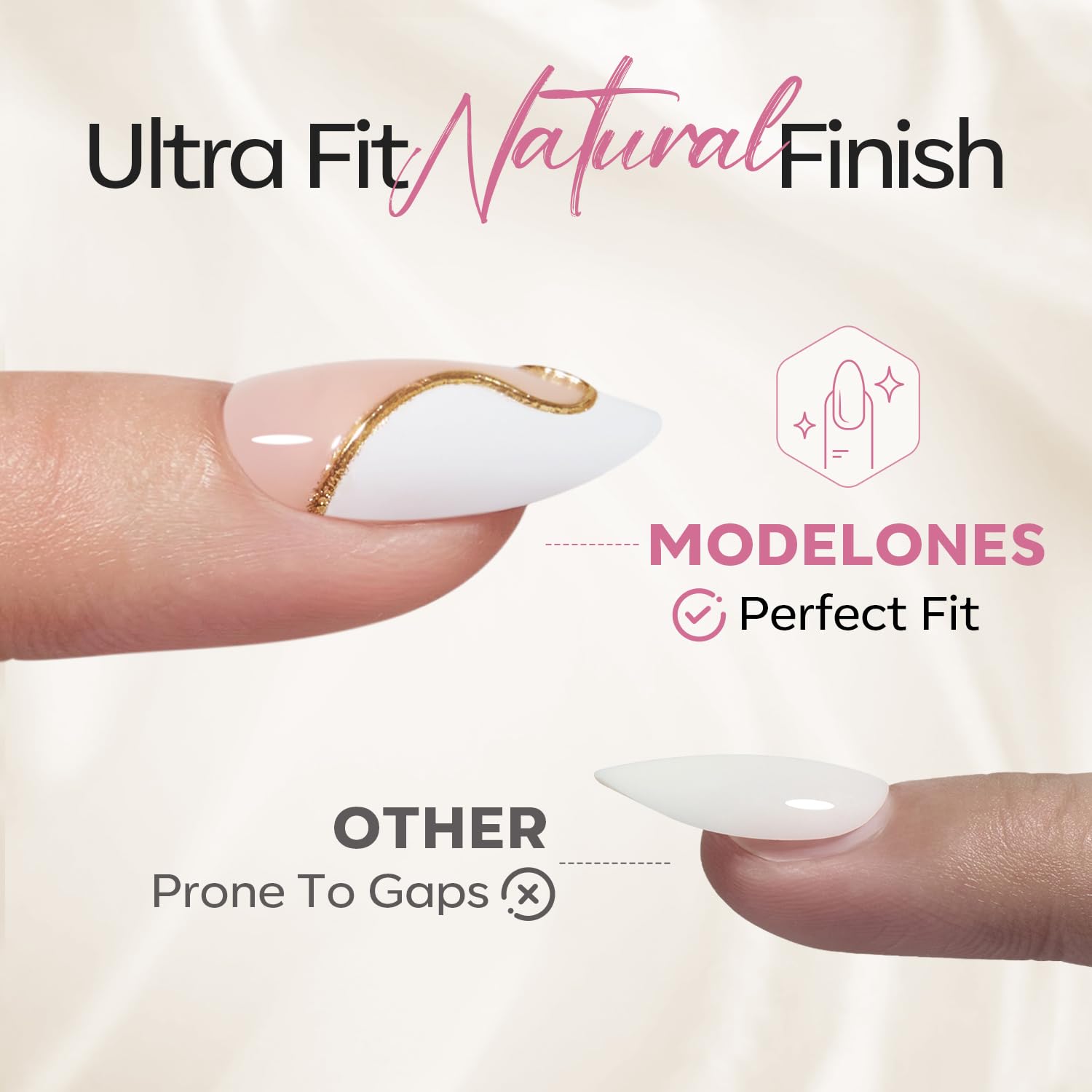 modelones dual-sided file, cuticle stick and prep pads — enables professional prep