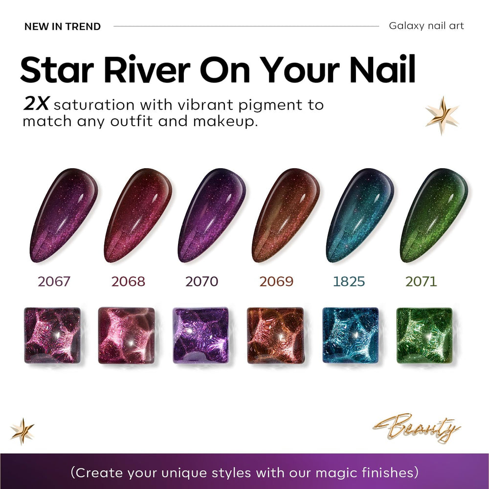 modelones glossy aurora nail on hand showcasing color shift and shine