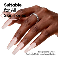 modelones on natural nails lifestyle shot showing flattering everyday wear benefit