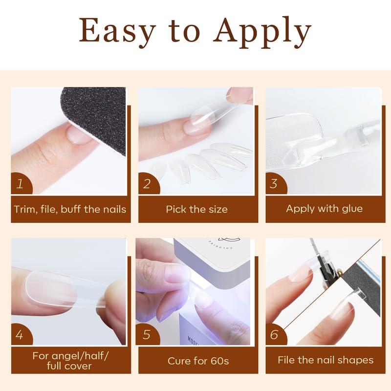 modelones finished long coffin nails in lifestyle scene for salon-style look benefit