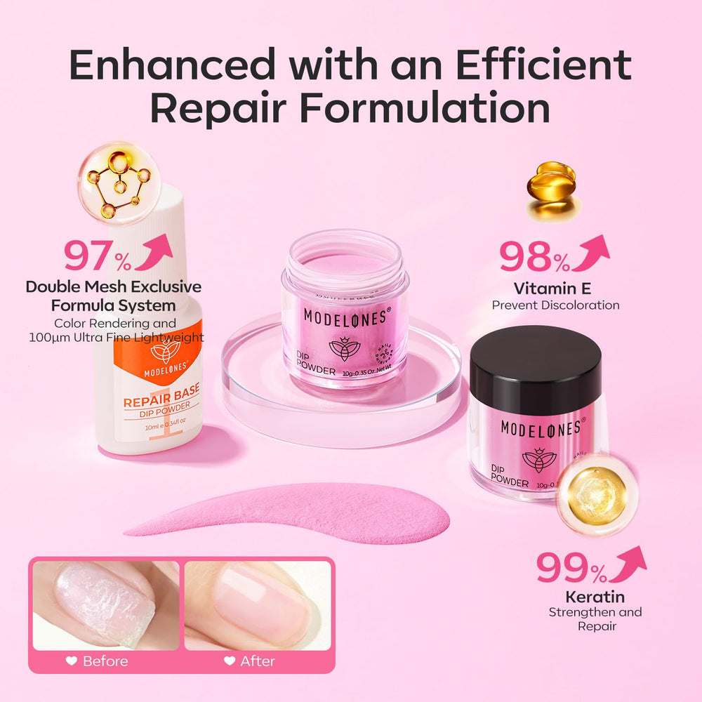modelones finished nails on hands with glossy finish, demonstrates salon-like durability