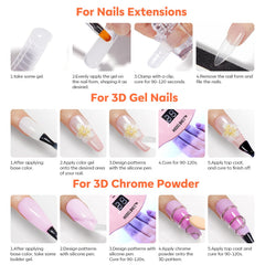 modelones finished salon manicure with chrome accents for polished look