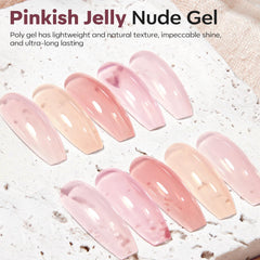 modelones five tubes arranged to display jelly and milky shades benefit color versatility