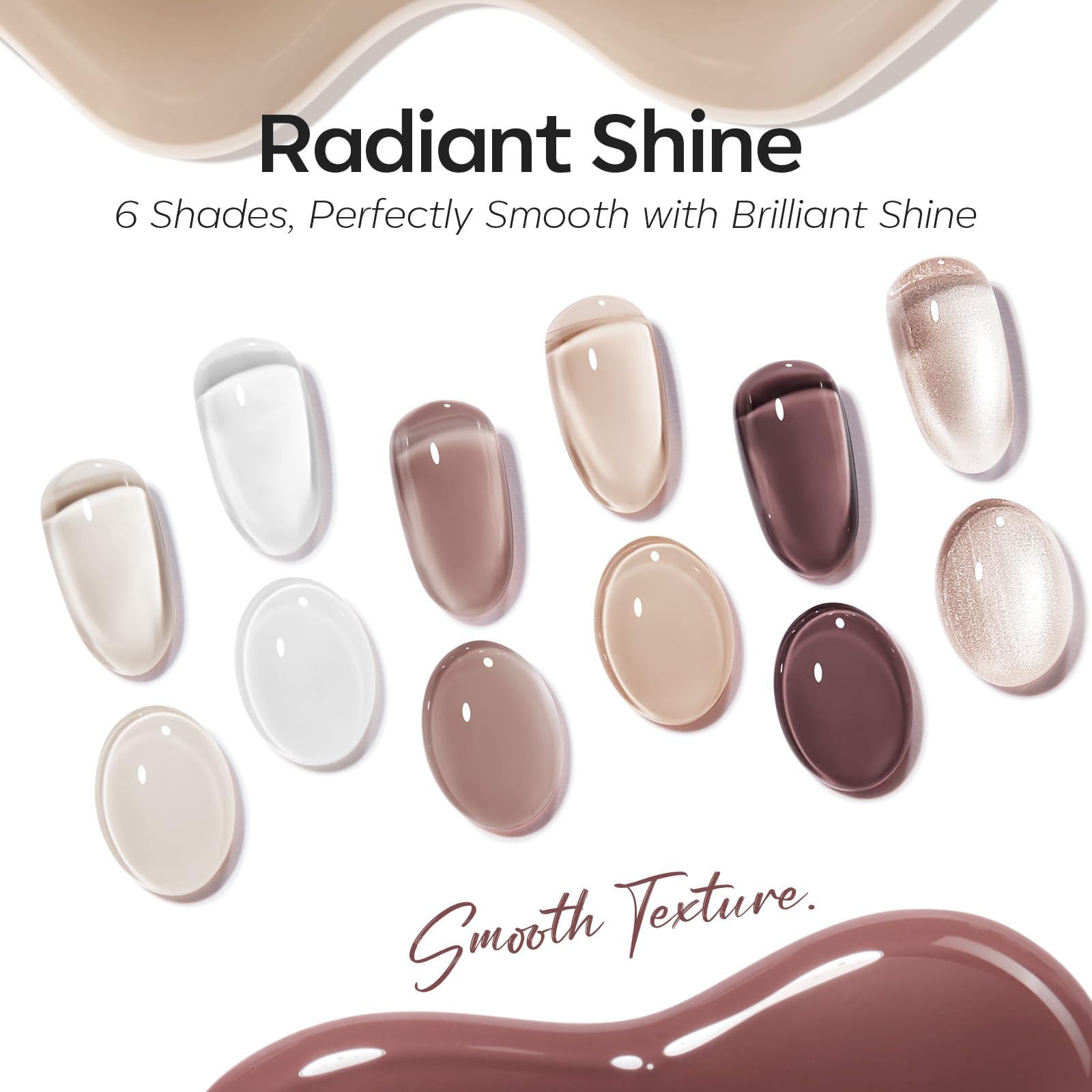 modelones four nude shades arranged to show how they layer for custom tones