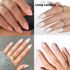 modelones french manicure before and after showing clean tip transformation benefit