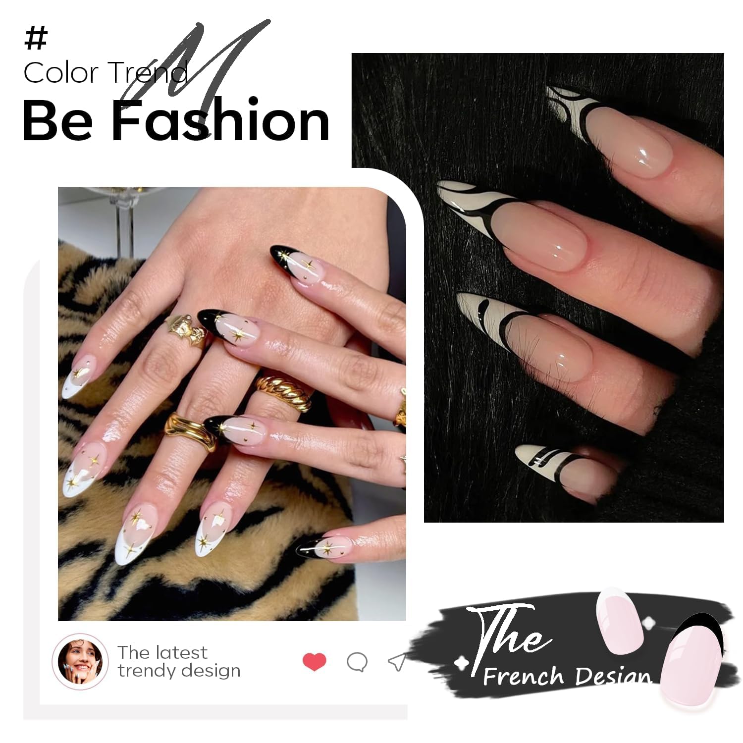 modelones hands with French manicure showcasing crisp white tips